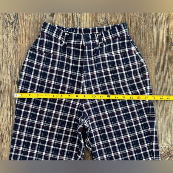 Best American Clothing Co. Stirrup Dress Pants Women’s 3/4 Blue Red White Plaid - Picture 7 of 13